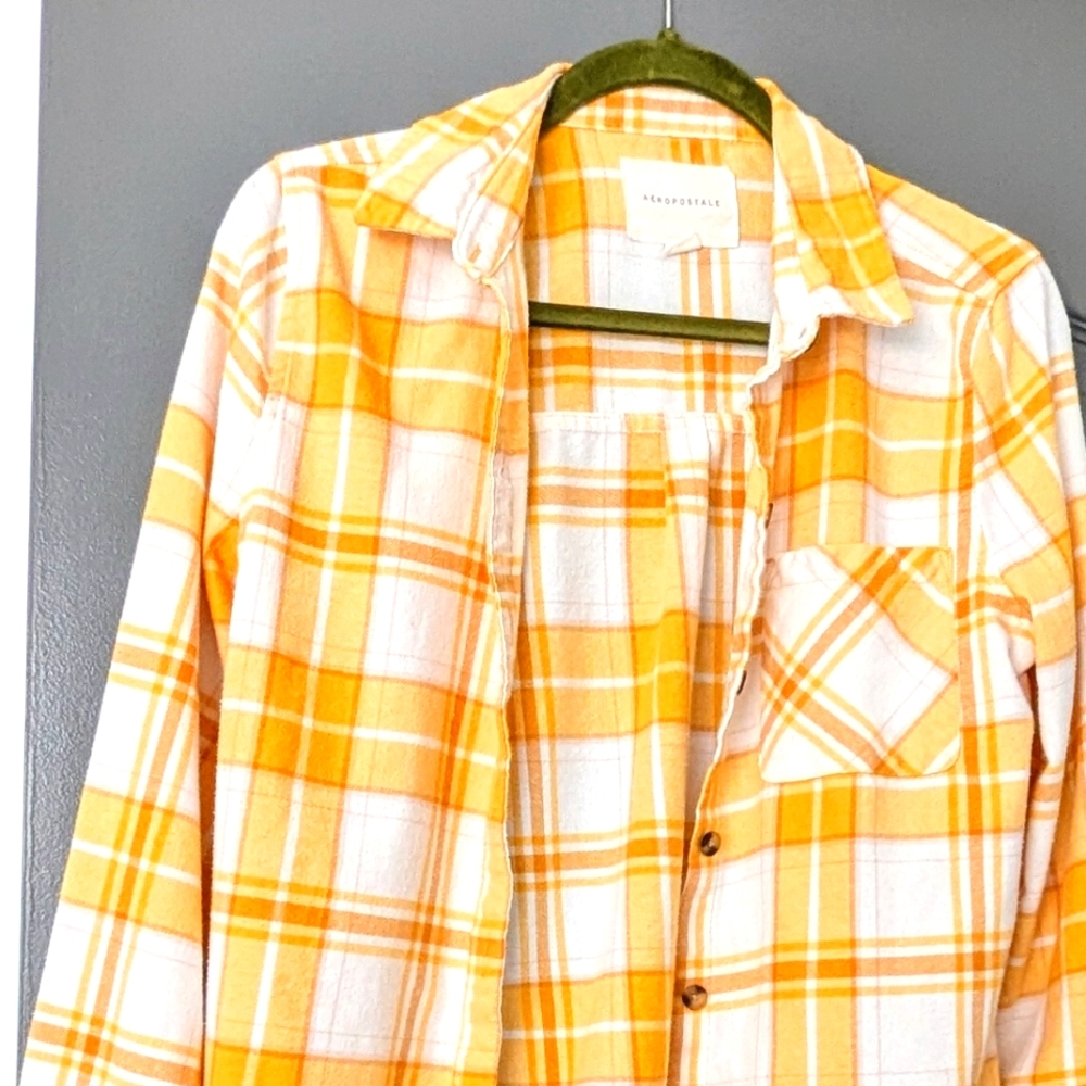 AeropostaleYellow Flannel Plaid Top